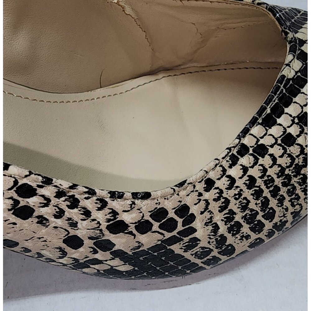 Marc Fisher Gilla 2 Snakeskin Pointed Toe Block Heel Ankle Strap Pumps Size 10M - Picture 9 of 16